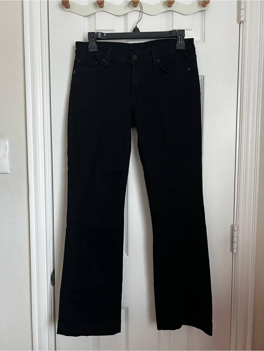 7 For All Mankind Women's Straight Leg Jeans - Black